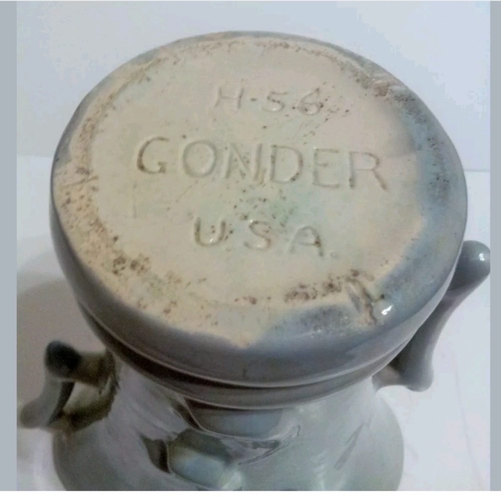 Gonder 2 Handled Vase, Blue/Gray - Picture 6 of 7